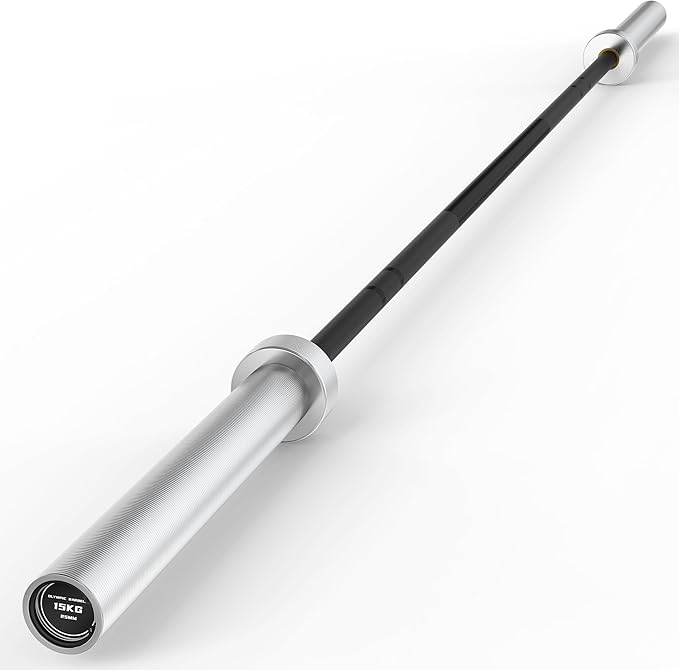Olympic Barbell, 45lb/35lb 2-inch Weight Bar for Bench Press, 7ft/6.5ft Olympic Bar, 1000 lb/1500 lb High-Capacity, Hard Chrome, Knurled Grip, Strength Training Deadlift Weightlifting Squat