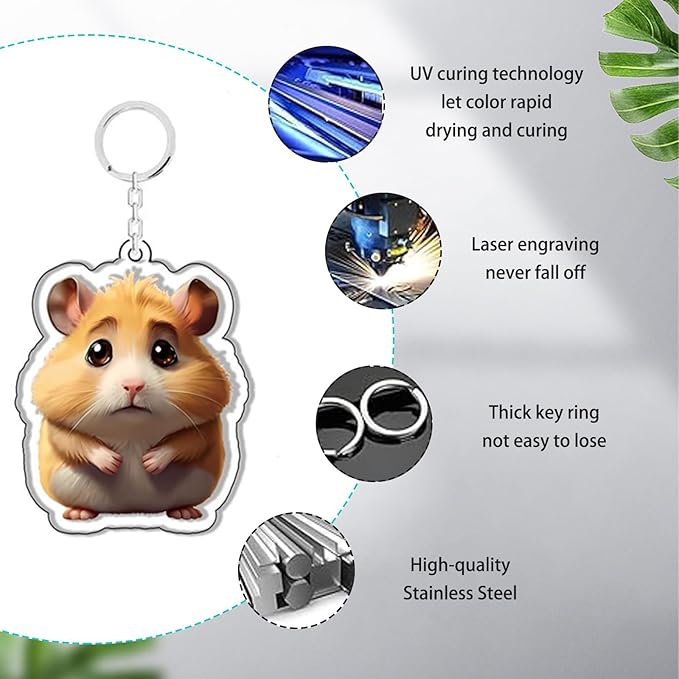 Hiyong Personalized Keychain Custom Photo Keyring Customized Gifts for Men Custom Keychain with Your Photo Logo or Text