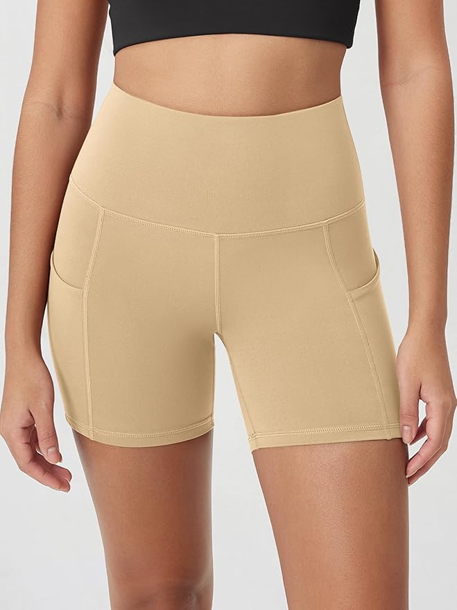 ODODOS Women's Tummy Control Biker Shorts 2.0 with Pockets High Waist Athletic Workout Yoga Shorts-3.5''/ 5"/ 8" / 10" Inseam
