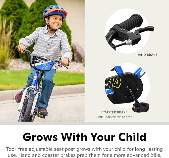 Schwinn Elm and Koen Bike or Balance Bike, 12-18 Inch Bike for Kids Ages 2-13, Black, Blue, Red, Teal, Pink or Purple, SmartStart Ergonomic Design, Adjustable Seat Grows with Child, Training Bicycle