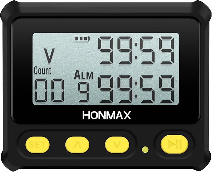 8200 Interval Timer and Stopwatch, Backlight, USB-C Charged, Clock
