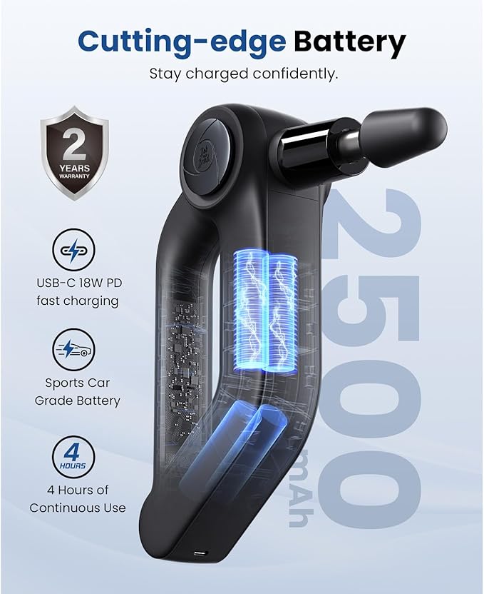 BOB AND BRAD D5 Pro Massage Gun with 13mm Amplitude, FSA-HSA Eligible, Professional Deep Tissue Percussion Massage Gun, Ergonomic D-Handle for Effortless Muscle Pain Relief, Christmas Birthday Gifts