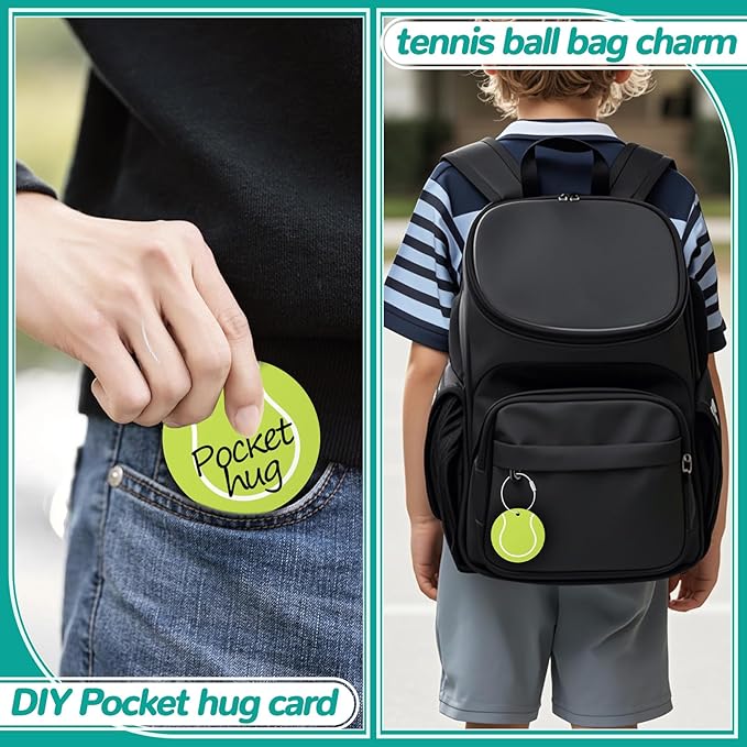 12Pcs Tennis Luggage Tags forTravel Suitcases Labels with Metal Ring 2.75in Tennis Keychain PVC Name Id and DIY Pocket Hug Card,Backpack Charms for Men Women Travel Bag Suitcase