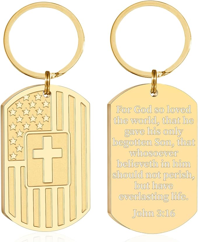 DuoDiner Stocking Stuffers Christmas Gift-Keychain Gifts for Men Religious Mens Gifts