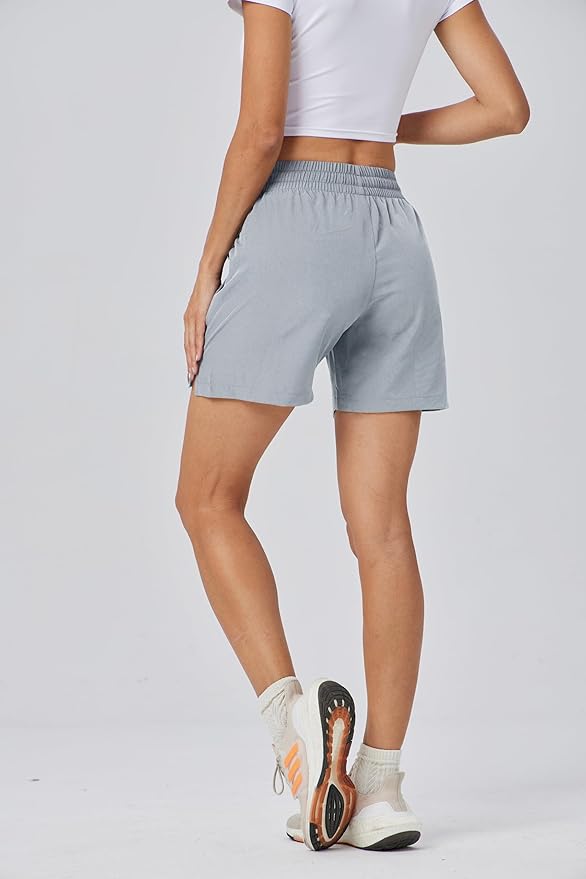 ZUTY 3 Pack 5" Womens Athletic Shorts Basic Running Shorts Lightweight Quick Dry Gym Workout Shorts with Pockets