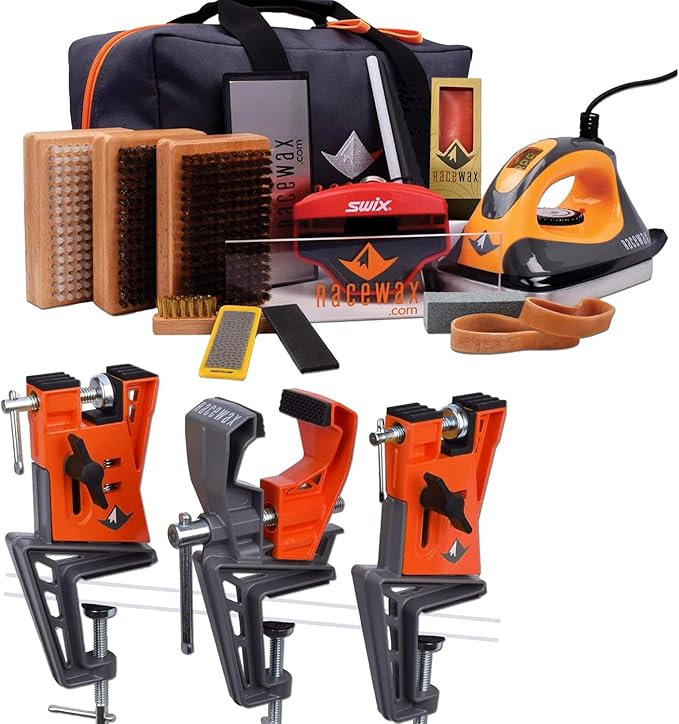 RaceWax Digital Elite Ski Wax Tuning Kit + All Metal World Cup Ski Vise - (ZS-7967)