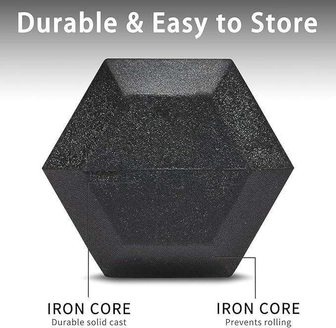 Yufer 6-10 Pair Iron and Rubber Coated Dumbbell Set 350/450/550 lbs 5-50 lbs Hand Free Weight for Strength Hex Rubber Weights with Vertical Storage Rack Fitness Home Gym Equipment