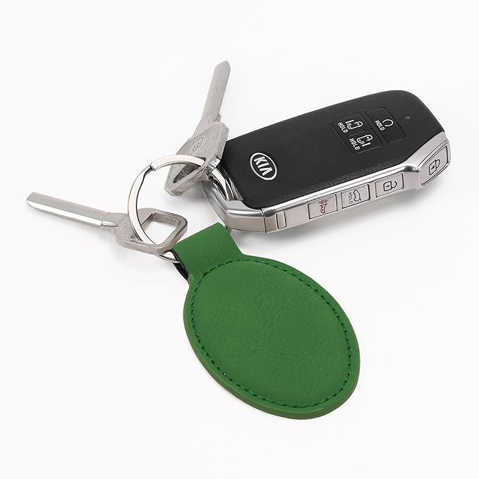 LaserGram Oval Keychain, Baseball Ball, Personalized Engraving Included (Green)