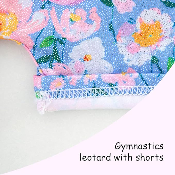 Leotards for Girls Gymnastics Toddler Dance Biketards Mermaid Unicorn Athletic Dance Wear Shiny Rainbow Blue Hotpink