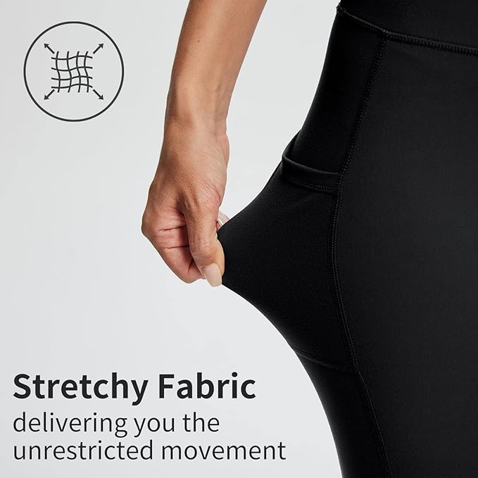 baleaf Women's 8"/ 5"/ 3" Biker Shorts High Waist Yoga Workout Gym Running Volleyball Spandex Shorts with Pockets