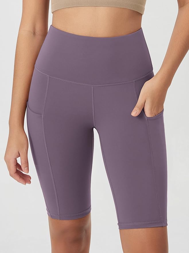 ODODOS Women's Tummy Control Biker Shorts 2.0 with Pockets High Waist Athletic Workout Yoga Shorts-3.5''/ 5"/ 8" / 10" Inseam