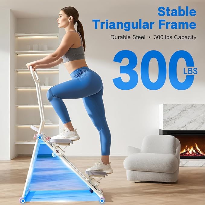 HXD-ERGO Stair Stepper for Home, New Version 6 Adjustable Resistance Vertical Climber Cardio Exercise Machine, Folding Stair Climber for Full Body Workout with Adjustable Handlebar for Women & Men