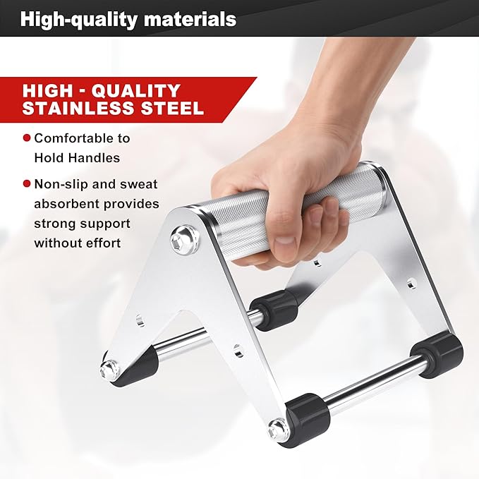 Push Up Bar - Heavy-Duty Stainless Steel Pushup Stands with Non-Slip Base, 660 lb Capacity, Portable Home Gym Equipment for Strength Training & Floor Workouts