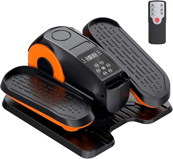 Under Desk Elliptical Machine - Electric Elliptical Leg Exerciser, Pedal Exerciser for Seniors,12 Speeds, Portable Seated Pedal Exerciser with Remote Control, Whisper-Quiet Exercise Equipment