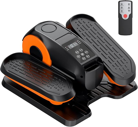 Under Desk Elliptical Machine - Electric Elliptical Leg Exerciser, Pedal Exerciser for Seniors,12 Speeds, Portable Seated Pedal Exerciser with Remote Control, Whisper-Quiet Exercise Equipment