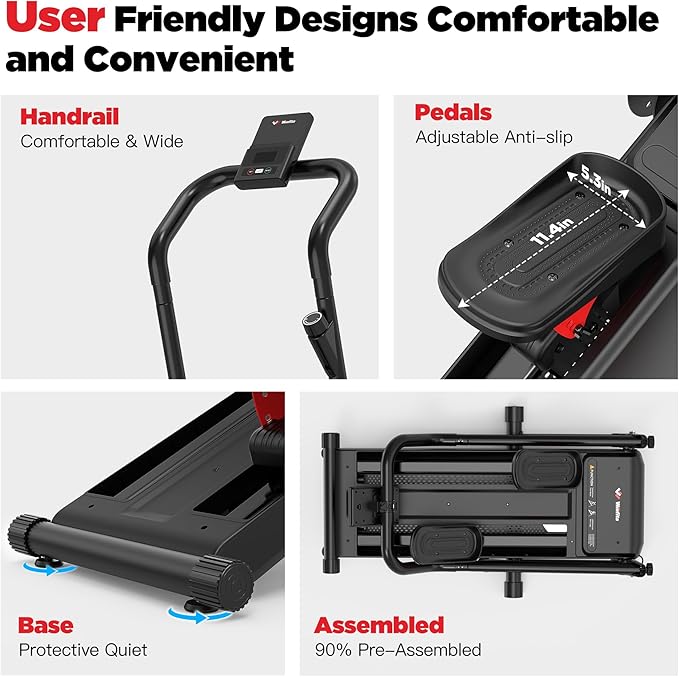 Magnetic Stair Stepper for Home,Vertical Climber Adjustable Resistance Up to 77LBS,Folding Compact Cardio Stair Climber with 350LBS Weight Capacity,
