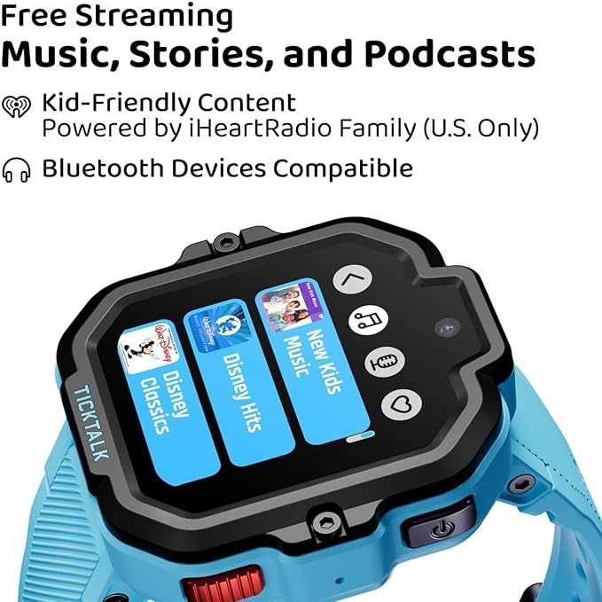 TickTalk5 Smart Watch for Kids with GPS Tracker, Video Calling, Texting, and Parental App, 4G Smartwatch with Free Music, Phone Calls, and Reminders for Kids Ages 3-12