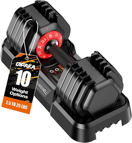 Adjustable Dumbbells Set of 2, Durable Weights Dumbbells Set, 10 in 1/15 in1 Weights Set with Anti-Slip Grip, Fast Adjust Gym Equipment Space Saving for Home Strength Training