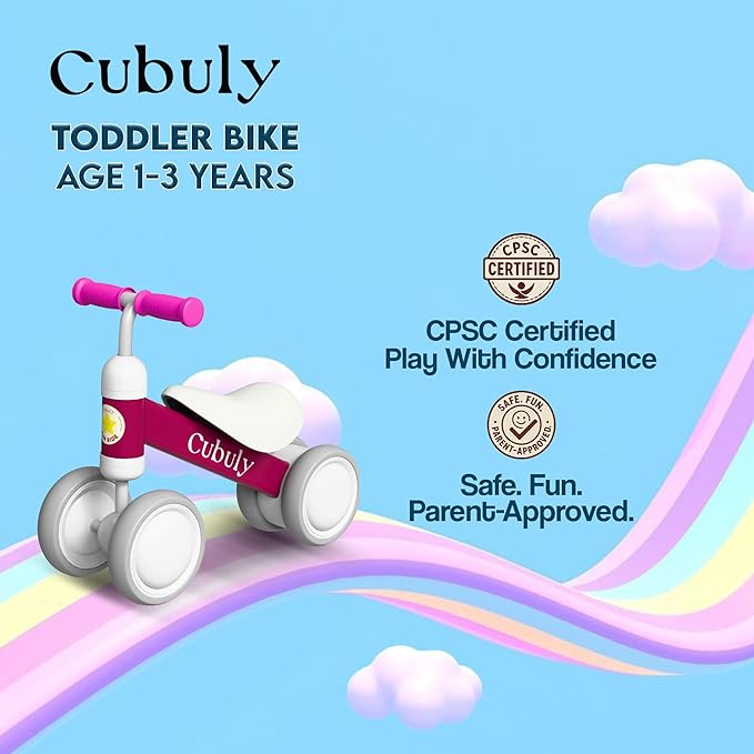 Baby Balance Bike for 1-3 Year – First Birthday Boy Girl Gifts 12-36 Month Mini Bike|Colorful Lighting Wheels|Ride on Toys |Toddler Balance Bike 1-3 Indoor/Outdoor Bike