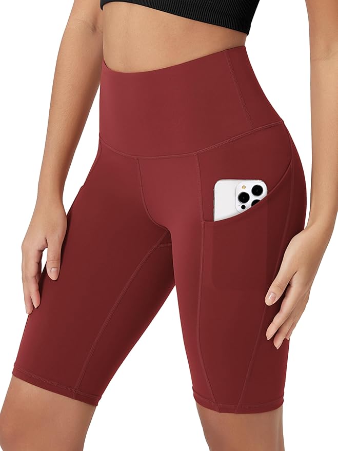 ODODOS Women's Tummy Control Biker Shorts 2.0 with Pockets High Waist Athletic Workout Yoga Shorts-3.5''/ 5"/ 8" / 10" Inseam