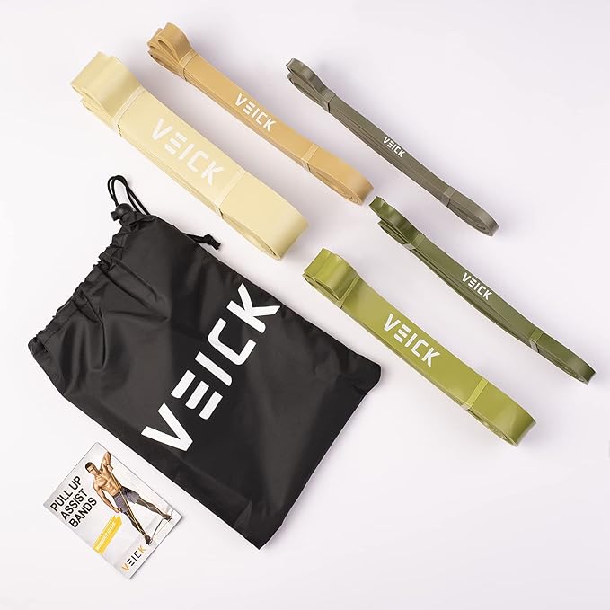VEICK Resistance Bands for Working Out, Exercise Bands, Workout Bands, Pull Up Assistance Bands, Long Heavy Stretch Bands Set for Men and Women, Power Weight Gym at Home Fitness Equipment