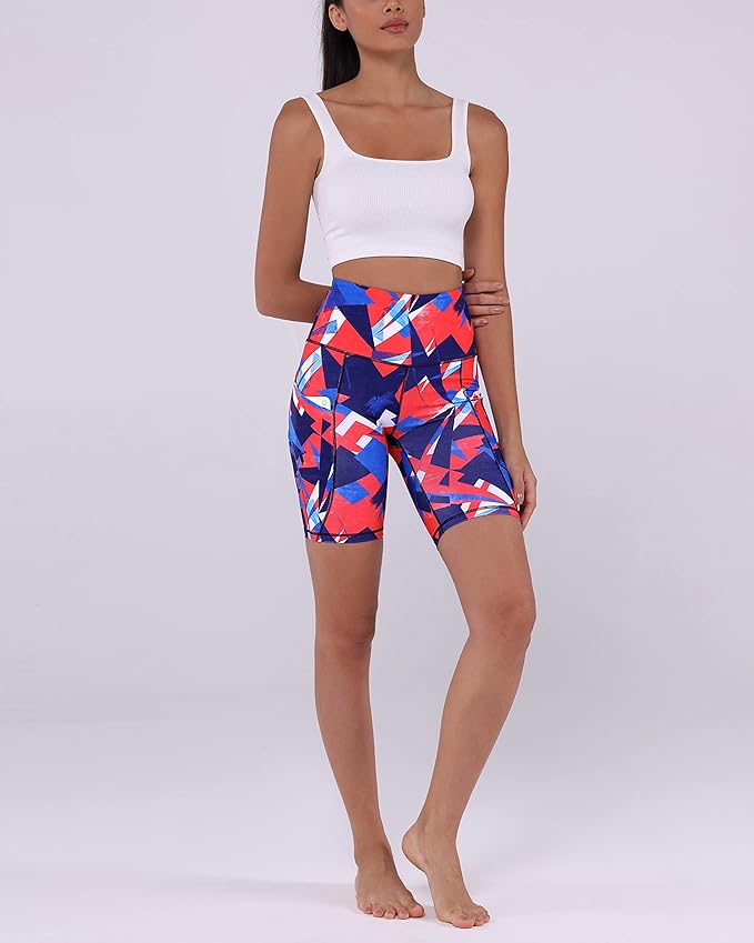 ODODOS Women's Tummy Control Biker Shorts 2.0 with Pockets High Waist Athletic Workout Yoga Shorts-3.5''/ 5"/ 8" / 10" Inseam