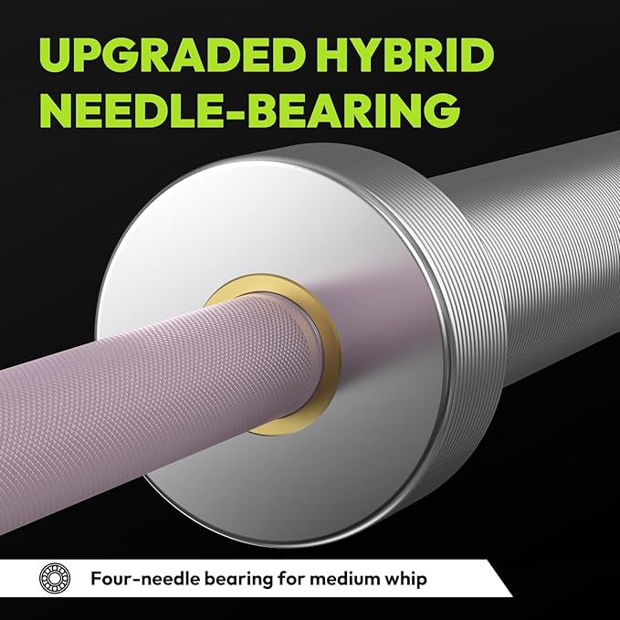 Olympic Barbell, 45lb/35lb 2-inch Weight Bar for Bench Press, 7ft/6.5ft Olympic Bar, 1000 lb/1500 lb High-Capacity, Hard Chrome, Knurled Grip, Strength Training Deadlift Weightlifting Squat