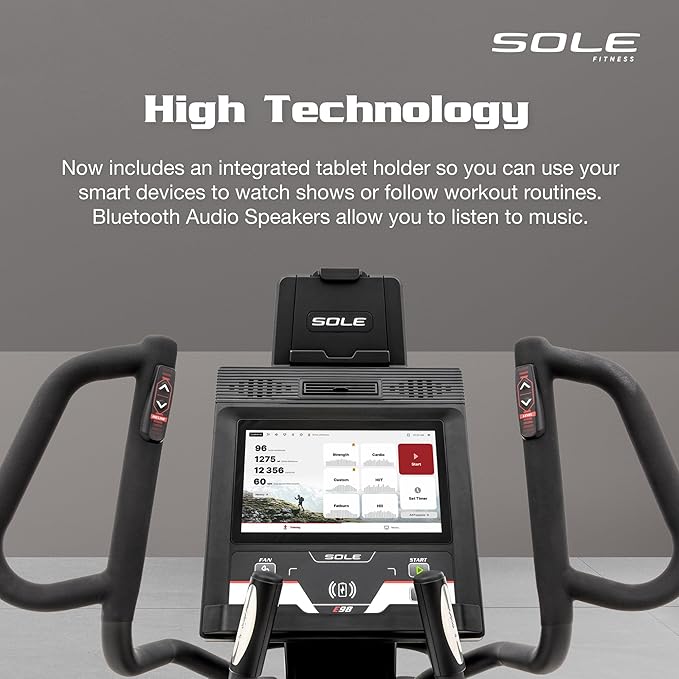 SOLE Fitness Elliptical Exercise Machines, Models E25, E35, E95, E95S, E98, Elliptical Machines for Home Use, Home Exercise Equipment for Cardio Training, Work from Home Fitness Stepper Machine