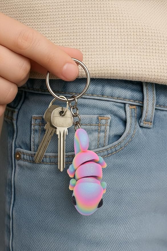 3DPrinted Animal Keychain-Wildlife Key Ring-Nature Lovers-Cute Keyring for Keys Bag Purse Unique Gift for Kids Animal Lovers