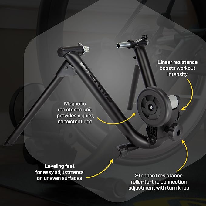 Saris Mag and Mag Plus Indoor Bike Trainer, Magnetic Resistance, Compatible with Zwift App