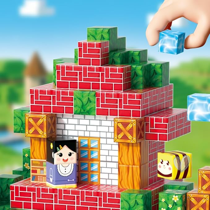150Pcs Magnetic Blocks Forest Animal Set, Magnetic Toys Games for Kids Ages, STEM Toys for Kids Ages 4-8