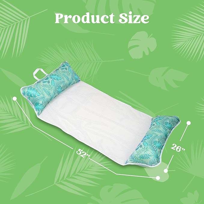 Sloosh 3 Pack Inflatable Pool Float Hammock, Water Lounges, Multi-Purpose Swimming Pool Accessories (Saddle, Lounge Chair, Hammock, Drifter), Lake, Outdoor, Beach