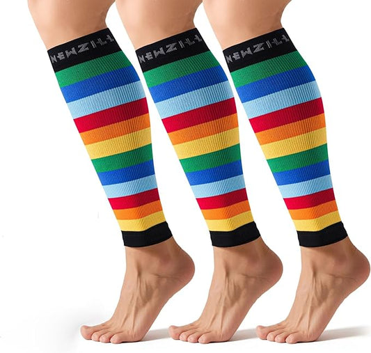 NEWZILL Compression Calf Sleeves (20-30mmHg) for Men & Women Perfect Option to Compression Socks for Running Travel Nursing