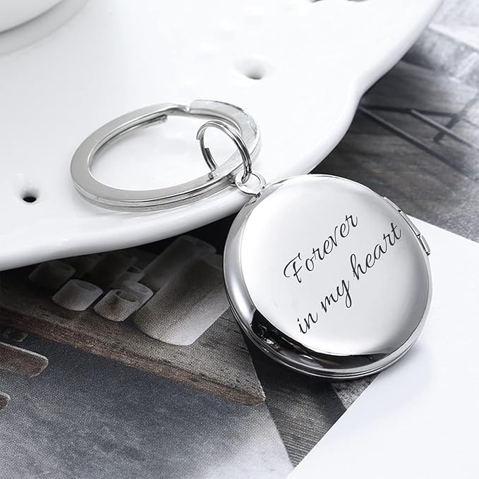 Hiyong Personalized Keychain Custom Photo Keyring Customized Gifts for Men Custom Keychain with Your Photo Logo or Text