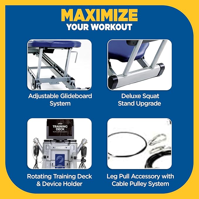 Total Gym Workout Machine, Home Exercise Equipment Portable Fitness Machine for Body Weight Training