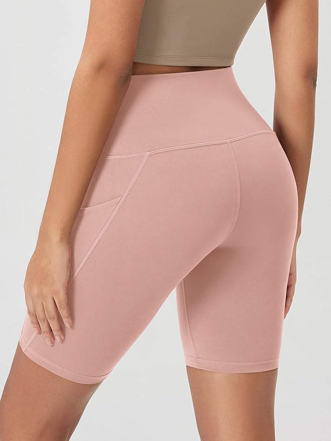 ODODOS Women's Tummy Control Biker Shorts 2.0 with Pockets High Waist Athletic Workout Yoga Shorts-3.5''/ 5"/ 8" / 10" Inseam