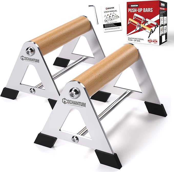 Push Up Bar - Heavy-Duty Stainless Steel Pushup Stands with Non-Slip Base, 660LB Capacity, Portable Home Gym Equipment for Strength Training & Floor Workout