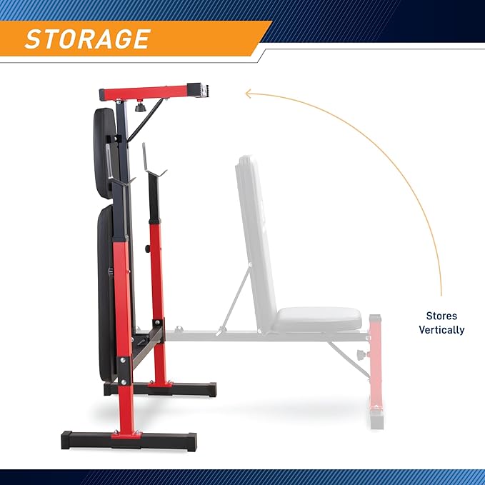 Marcy Standard & Olympic Adjustable Weight Benches and Accessories - Build You Own Home Gym with Optional Attachments Available: Lat Tower, Leg Developer, and Arm Curl for Full Body Exercise and Strength Training