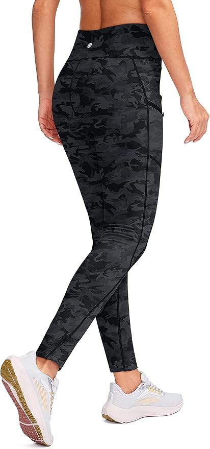 G Gradual Women's Fleece Lined Winter Leggings with Pockets Water Resistant High Waisted Thermal Warm Pants Running Hiking