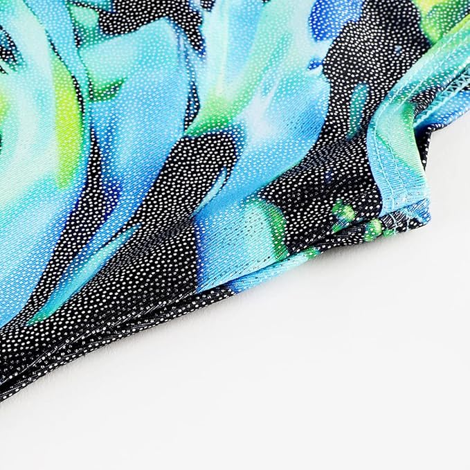 HOZIY Gymnastics Leotards for Girls with Shorts Toddlers Biketards Rainbow Unicorn Dinosaur Mermaid Leopard Flower Galaxy