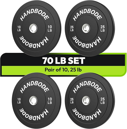 2-Inch Weight Plates High Bounce, Olympic Bumper Plate Set 45/100/160/190/260/300lb, Colored Weight Plates Set for Home Gym, Barbell Weights Rubber Strength Training Plate for Weight Lifting