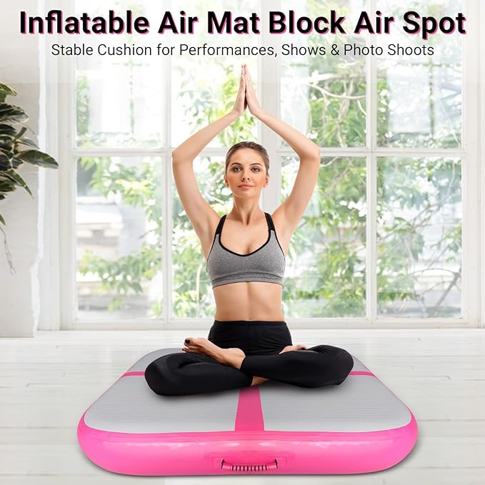 Air Mat Tumble Track, Gymnastics Mats Tumbling Track with Electric Air Pump for Home Use Cheerleading Training Kids Gym Yoga