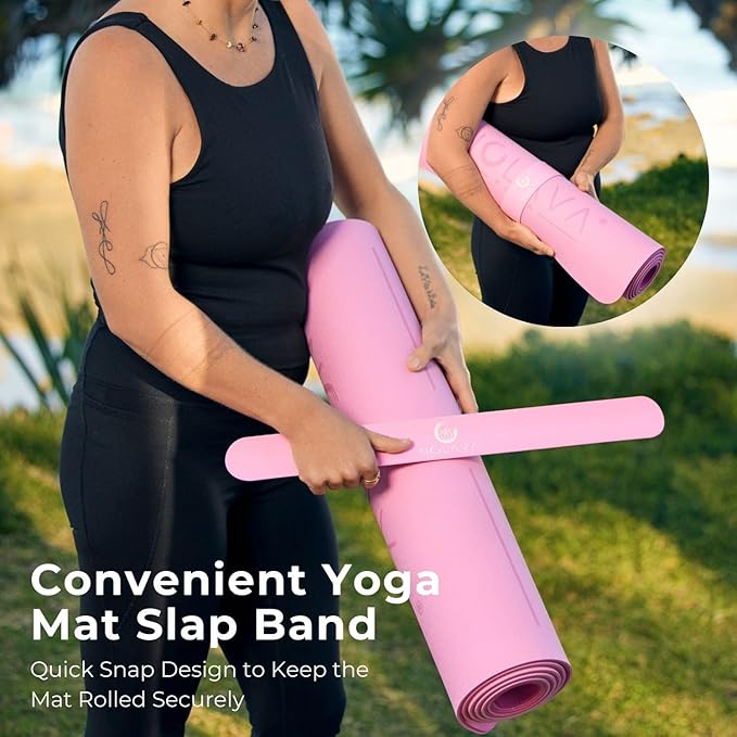 NOLAVA Yoga Mats & Complete Sets - TPE, Non-Slip - Includes Mat, Blocks, Strap, & More (6pc or 7pc Sets) - For Pilates, Yoga & Fitness