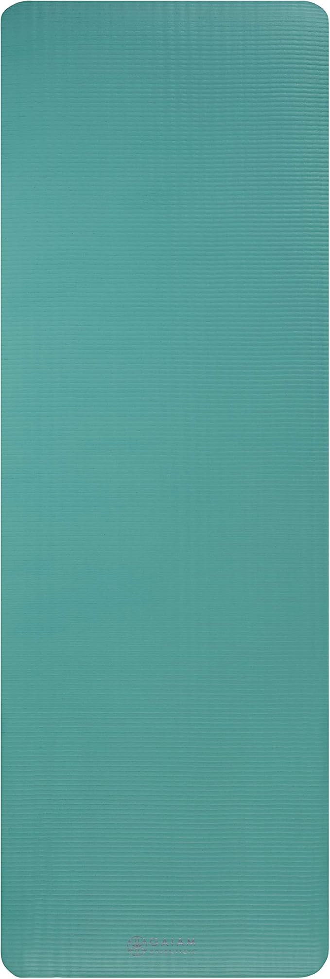 Gaiam Essentials 2/5" Thick (10mm) Yoga & Pilates, Fitness & Exercise Mat with Easy-Cinch Carrier Strap Cushion Support For Fitness and Gym Workouts