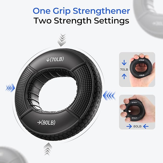 Hand Gripper Strengthener Set 6pcs - Hand Grip Strengthener, Stress Balls for Adults,Grip Strength Trainer for Hand Sensitivity Training,Hand Rehabilitation Exercising