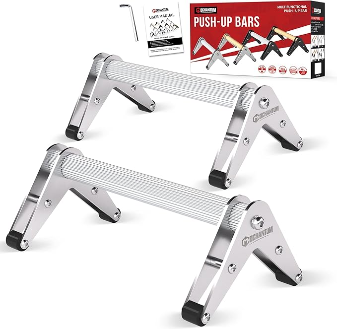 Push Up Bar - Heavy-Duty Stainless Steel Pushup Stands with Non-Slip Base, 660LB Capacity, Portable Home Gym Equipment for Strength Training & Floor Workout