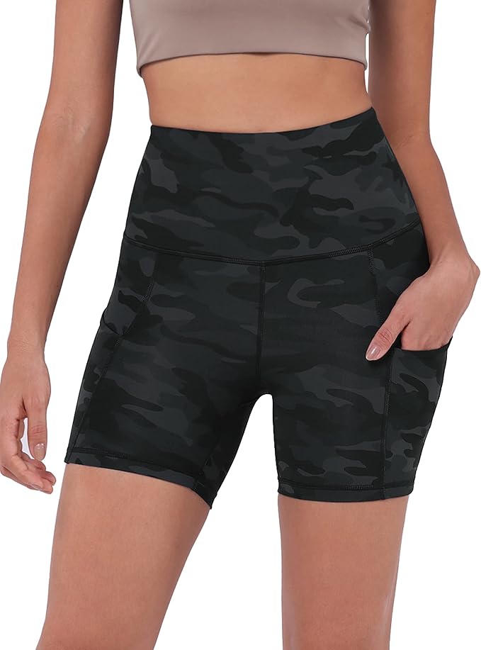 ODODOS Women's Tummy Control Biker Shorts 2.0 with Pockets High Waist Athletic Workout Yoga Shorts-3.5''/ 5"/ 8" / 10" Inseam