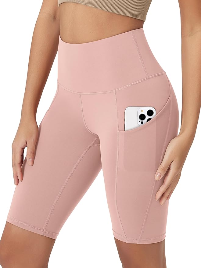 ODODOS Women's Tummy Control Biker Shorts 2.0 with Pockets High Waist Athletic Workout Yoga Shorts-3.5''/ 5"/ 8" / 10" Inseam