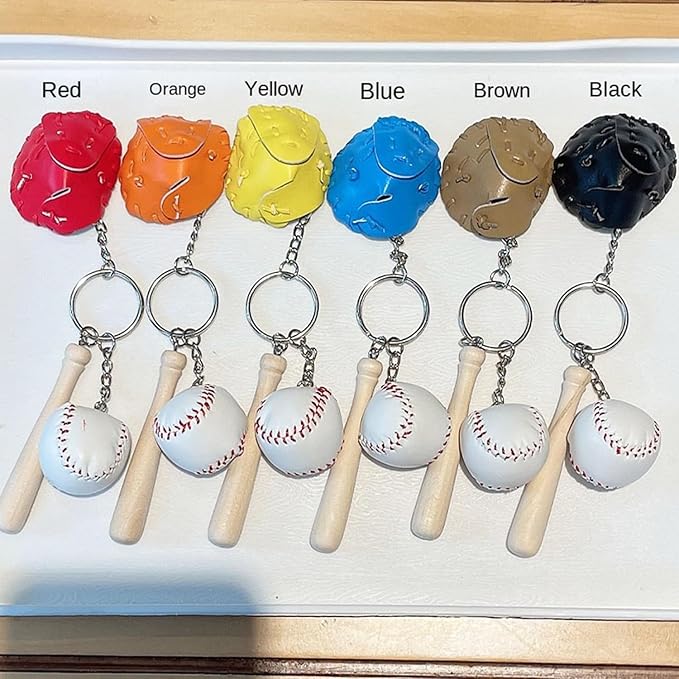 Mini Cute Soccer Keychain Bowling Tennis Baseball Keychain for Men Women Boys Girls Gift