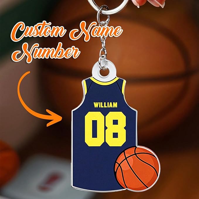 Custom Acrylic Soccer Keychain, Personalized Name on 2D Printed Soccer Uniform, Gift for Medical Professionals